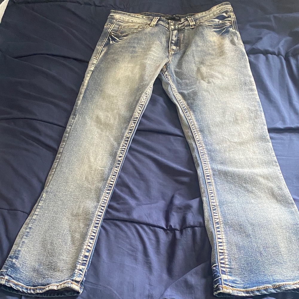 Men's Bootcut Jeans - Light Blue